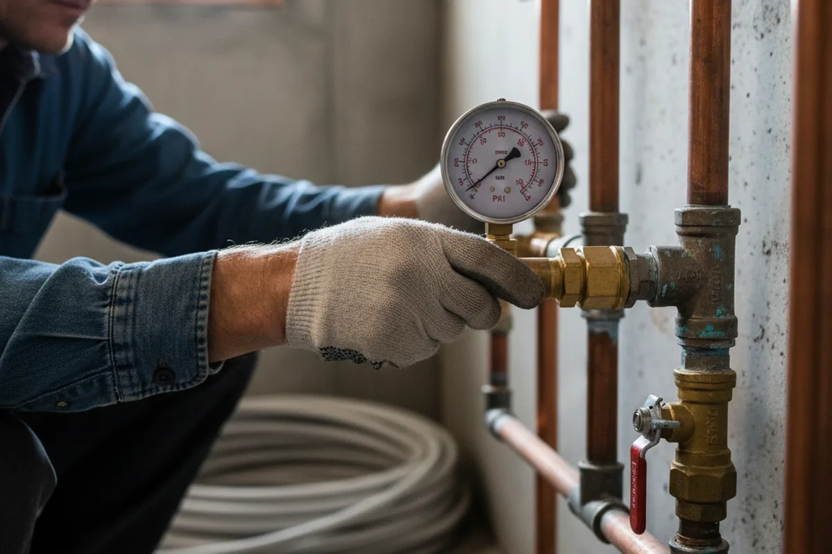 Pressure testing a repaired line during Water Line Repair in Big Bend National Park